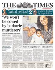 The Times () Newspaper Front Page for 4 September 2014