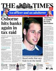 The Times () Newspaper Front Page for 5 December 2012
