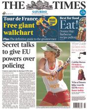 The Times () Newspaper Front Page for 5 July 2014