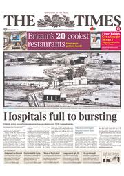 The Times () Newspaper Front Page for 6 November 2013