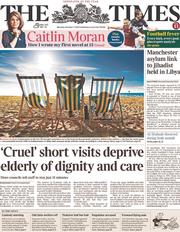 The Times () Newspaper Front Page for 7 October 2013