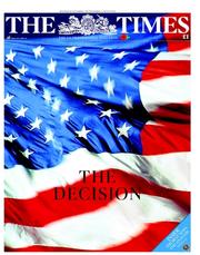 The Times () Newspaper Front Page for 7 November 2012