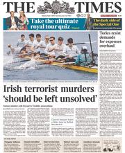 The Times () Newspaper Front Page for 7 April 2014