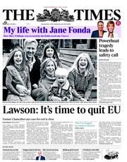 The Times () Newspaper Front Page for 7 May 2013