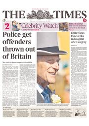 The Times () Newspaper Front Page for 7 June 2013