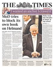 The Times () Newspaper Front Page for 9 April 2014